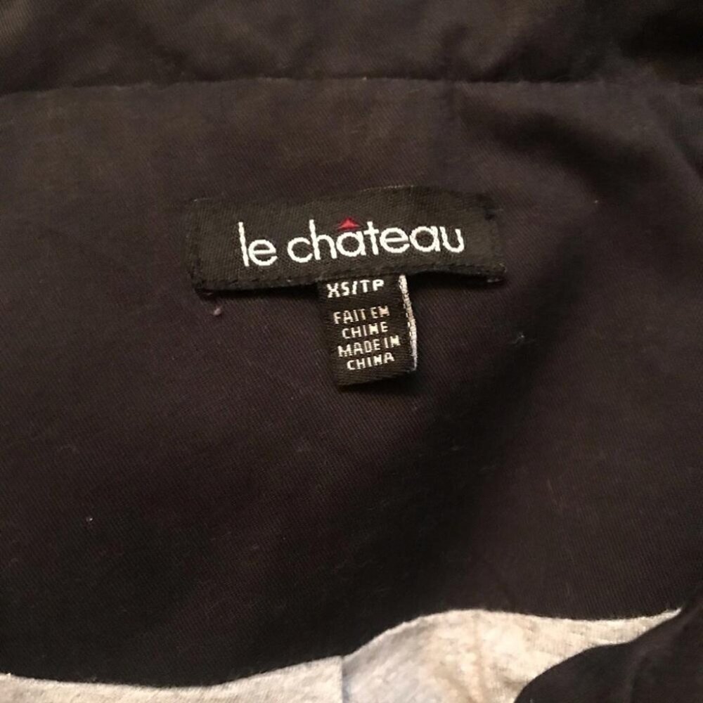 Le Château Utility Jacket Black Edgy Zip-Up Cybergoth Style XS - Picture 5 of 10